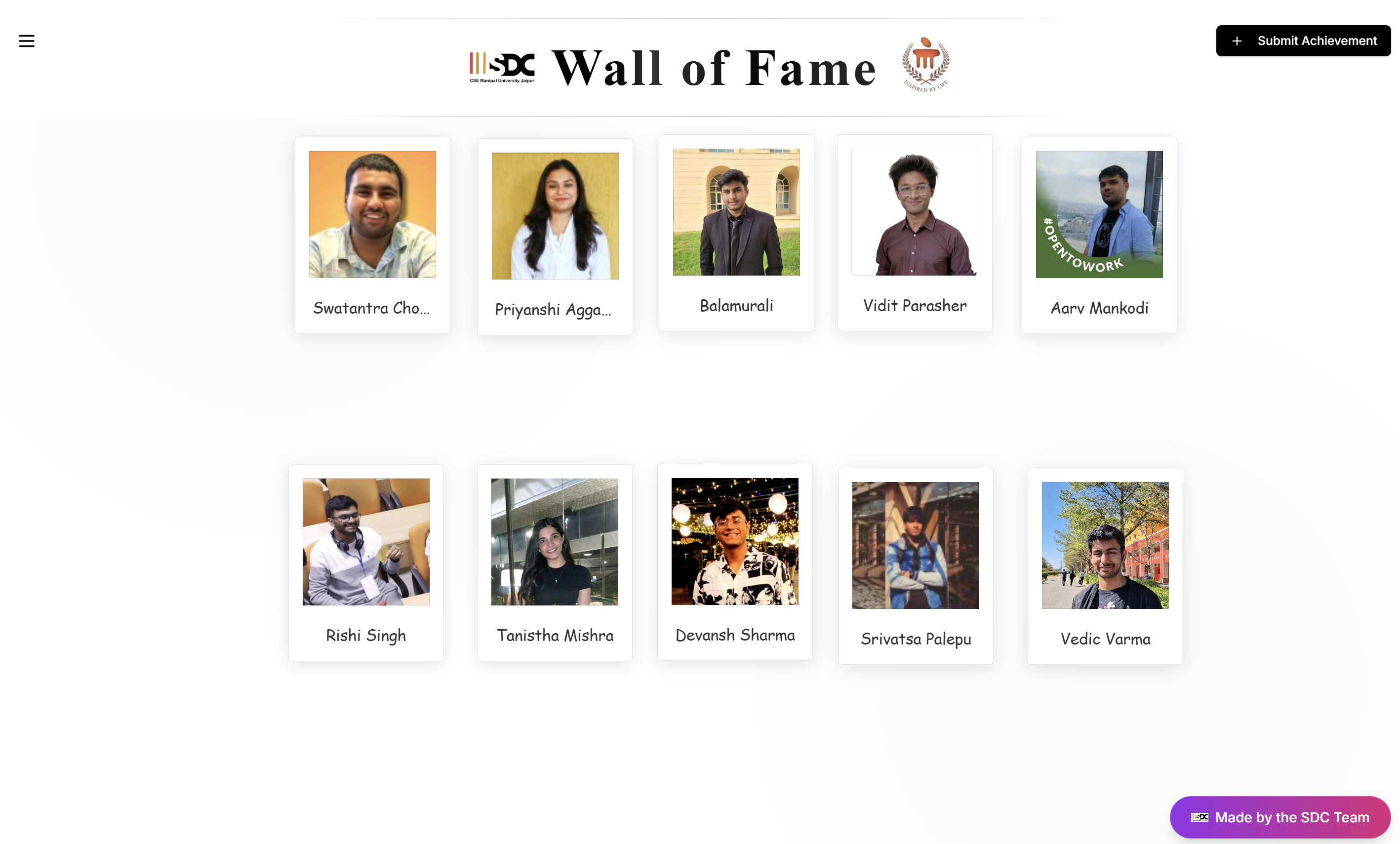 Wall of Fame